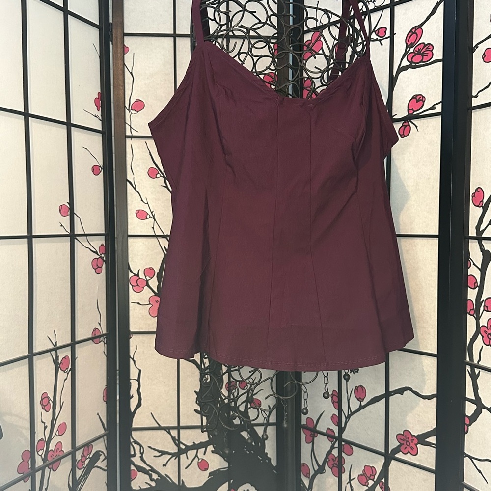 Torrid potent Purple Top with Black back Zipper